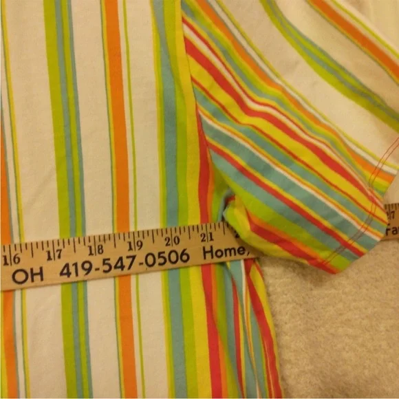 Vintage Guess rainbow striped shirt, EUC - Picture 5 of 6